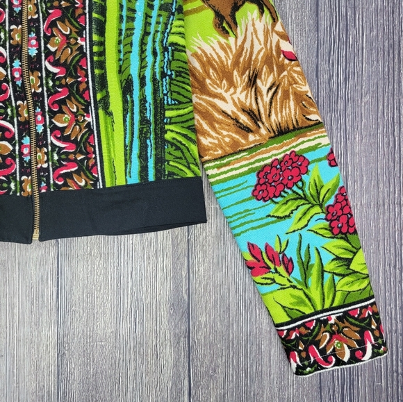 Rusty Cuts Zip Up Floral Deer Lightweight Jacket - Picture 5 of 13